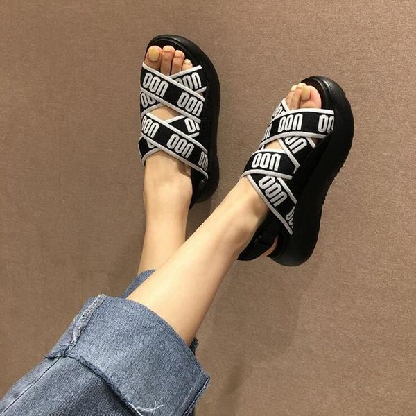 dress shoes ladies summer platform sandals female 2021 casual letter outer wear women, Black
dress shoes ladies summer platform sandals female 2021 casual letter outer wear women, Black