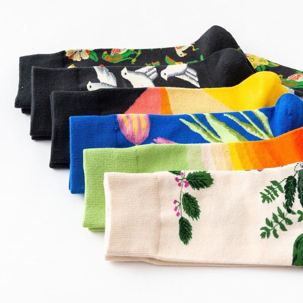 men's socks 2021 european and american harajuku style creative trendy color tube personalized flower bird sketch, Black
men's socks 2021 european and american harajuku style creative trendy color tube personalized flower bird sketch, Black