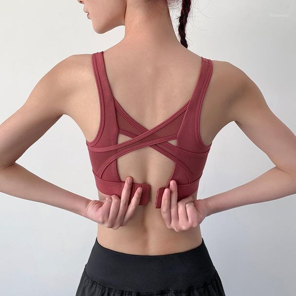 sports bra gather mesh cross beautiful back yoga underwear quick-drying fitness outfit
sports bra gather mesh cross beautiful back yoga underwear quick-drying fitness outfit