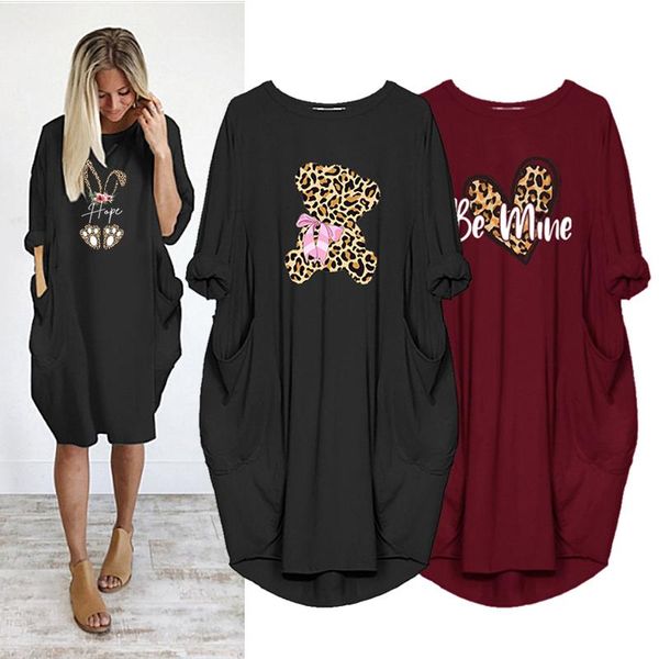 long sleeve dress plus size loose dresses leopard print women casual vintage vestidos o neck pocket party spring robes femme, Black;gray
long sleeve dress plus size loose dresses leopard print women casual vintage vestidos o neck pocket party spring robes femme, Black;gray