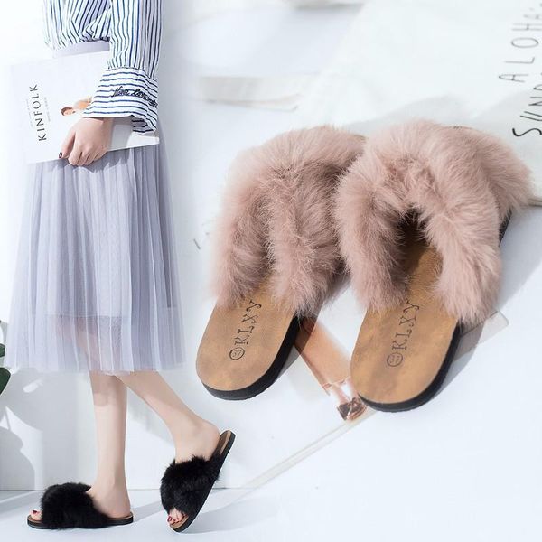 slippers solid closed toe fashion fluffy fur women outside concise faux ladies slides low flat with retro winter shoes, Black
slippers solid closed toe fashion fluffy fur women outside concise faux ladies slides low flat with retro winter shoes, Black