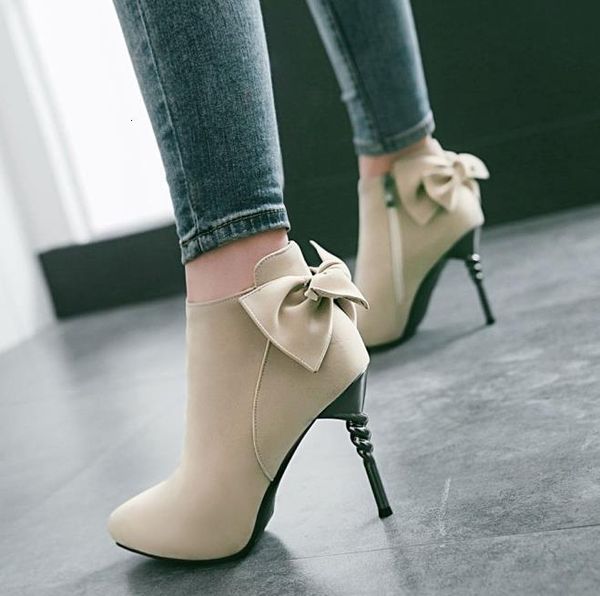 size 33 to 42 43 high heel elegant bowtie pointed ankle booties luxury designer women boots, Black
size 33 to 42 43 high heel elegant bowtie pointed ankle booties luxury designer women boots, Black