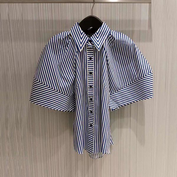 fashion big size casual wild simple holiday beach blue sleeve short striped shirt 16f1190 210510, White
fashion big size casual wild simple holiday beach blue sleeve short striped shirt 16f1190 210510, White