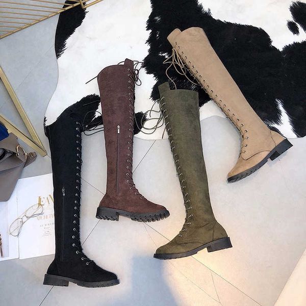 dress shoes knee boots woman fashions winter snowboots lace up to casual plus size female toe round flat on knee women's shoes ks8q, Black
dress shoes knee boots woman fashions winter snowboots lace up to casual plus size female toe round flat on knee women's shoes ks8q, Black