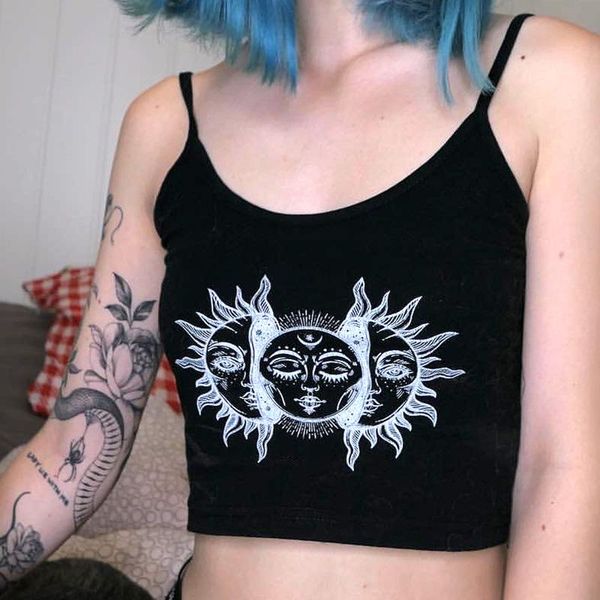 women's tanks & camis insgirl dark gothic women graphic sun printed bottom slim crop tank harajuku punk grunge style street vest f, White
women's tanks & camis insgirl dark gothic women graphic sun printed bottom slim crop tank harajuku punk grunge style street vest f, White