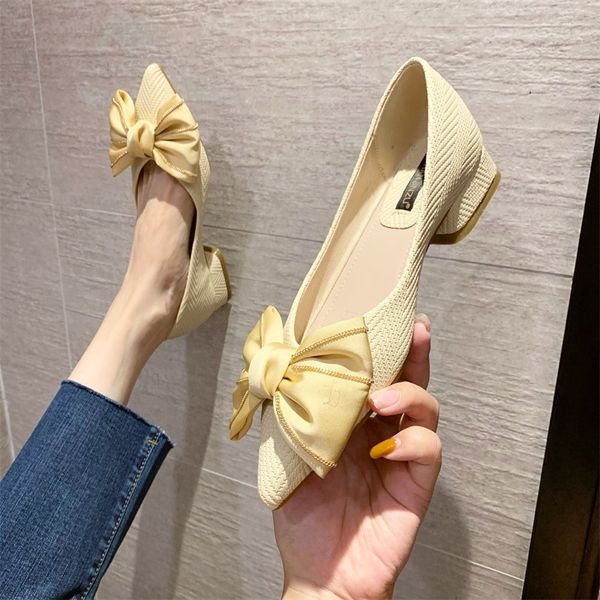 autumn sweet bow women's shoes shallow mouth flat bottom pointed single shoes women's one foot thick heel scoop shoes, Black
autumn sweet bow women's shoes shallow mouth flat bottom pointed single shoes women's one foot thick heel scoop shoes, Black