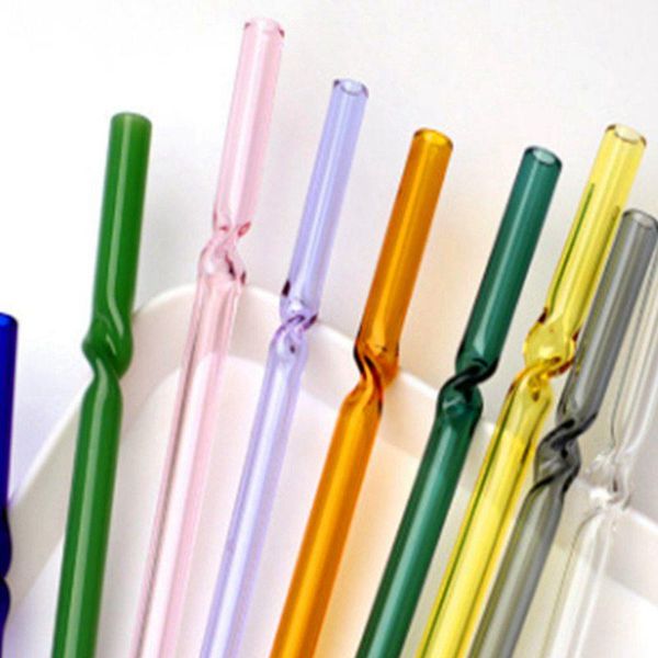 drinking straws colored transparent glass high borosilicate temperature resistant household bar juice drink
drinking straws colored transparent glass high borosilicate temperature resistant household bar juice drink