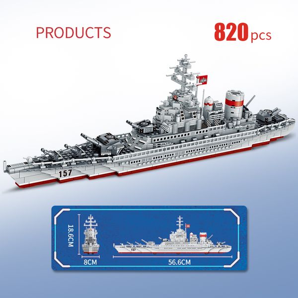 820pcs military army big boat building blocks warship model soldiers ww2 mini figures weapon children bricks toy
820pcs military army big boat building blocks warship model soldiers ww2 mini figures weapon children bricks toy