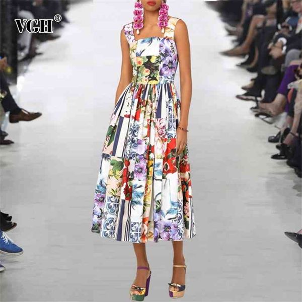 print elegant sling dress for women square collar sleeveless high waist pleated midi dresses female summer fashion 210507, Black;gray
print elegant sling dress for women square collar sleeveless high waist pleated midi dresses female summer fashion 210507, Black;gray