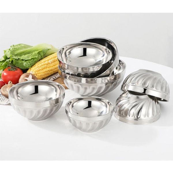bowls stainless steel bowl anti-scald double-walled thermal insulation non-slip cereal soup for salad cooking baking
bowls stainless steel bowl anti-scald double-walled thermal insulation non-slip cereal soup for salad cooking baking