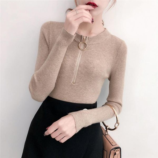 zipper half womens sweater o neck solid slim autumn winter clothes sueter mujer basic fashion pullovers warm soft v, White;black
zipper half womens sweater o neck solid slim autumn winter clothes sueter mujer basic fashion pullovers warm soft v, White;black