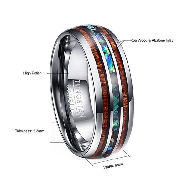 wedding rings for men nuncad 8mm hawaiian koa wood and abalone shell tungsten carbide bands, Slivery;golden
wedding rings for men nuncad 8mm hawaiian koa wood and abalone shell tungsten carbide bands, Slivery;golden