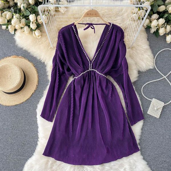 casual dresses a423 autumn fashion women luxury retro lazy loose v collar long sleeve slim short dress solid color elegant clothes vestidos, Black;gray
casual dresses a423 autumn fashion women luxury retro lazy loose v collar long sleeve slim short dress solid color elegant clothes vestidos, Black;gray
