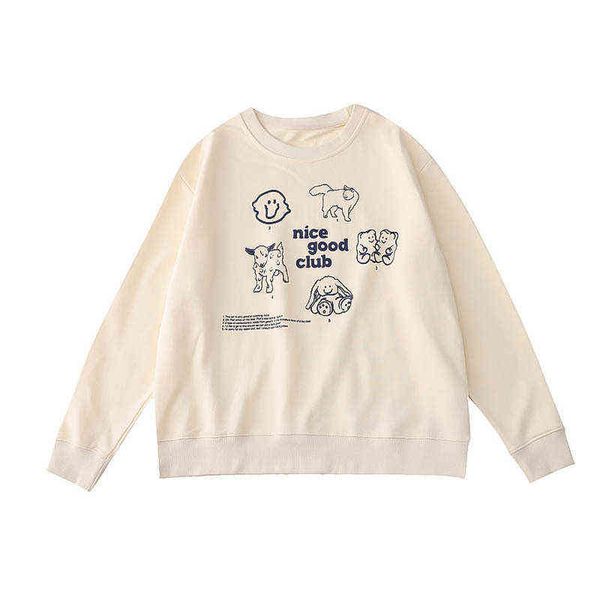 autumn hoodies chemisier hand-painted graffiti stick figure print cream color round neck cotton pullover oversize, Black
autumn hoodies chemisier hand-painted graffiti stick figure print cream color round neck cotton pullover oversize, Black