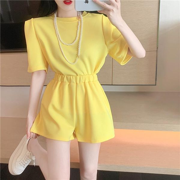 women's tracksuits fashion casual shoulder sleeve korean loose + high waist wide leg shorts two piece suit summer solid color sweet, Gray
women's tracksuits fashion casual shoulder sleeve korean loose + high waist wide leg shorts two piece suit summer solid color sweet, Gray