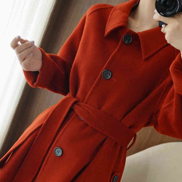 women's wool & blends vintage 2021 autumn 100% coat women elegant double sided en trench ladies long outwear belt fall clothes wpy4029, Black
women's wool & blends vintage 2021 autumn 100% coat women elegant double sided en trench ladies long outwear belt fall clothes wpy4029, Black