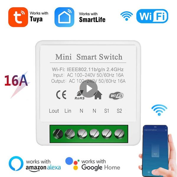 smart home control 16a tuya mini wifi switch 2-way timer wireless switches automation compatible with alexa google
smart home control 16a tuya mini wifi switch 2-way timer wireless switches automation compatible with alexa google