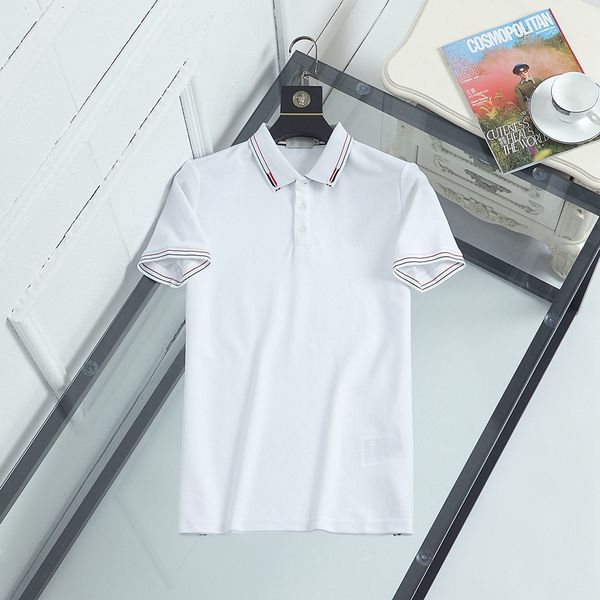 2021 summer luxury brand menswear designer pure cotton polo t shirt fashion british solid color breathable lapel short sleeve, White;black
2021 summer luxury brand menswear designer pure cotton polo t shirt fashion british solid color breathable lapel short sleeve, White;black