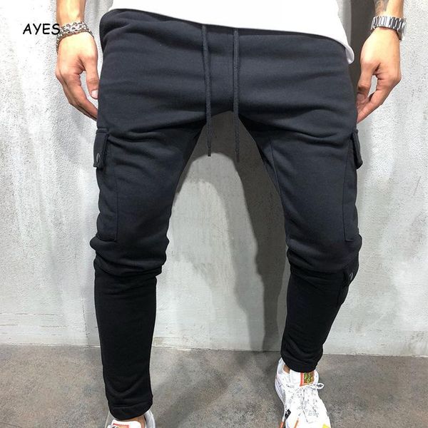 men pants hip joggers 2021 male trousers solid multi-pocket sweatpants jogger pocket elastic waist men's, Black
men pants hip joggers 2021 male trousers solid multi-pocket sweatpants jogger pocket elastic waist men's, Black