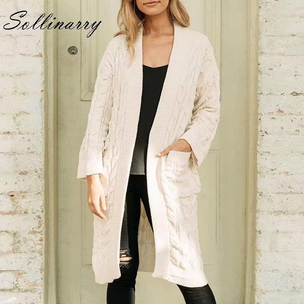 women's sweaters sollinarry chenille cardigans solid long knitted casual winter autumn 2021 classic cardigan women knitwear, White;black
women's sweaters sollinarry chenille cardigans solid long knitted casual winter autumn 2021 classic cardigan women knitwear, White;black