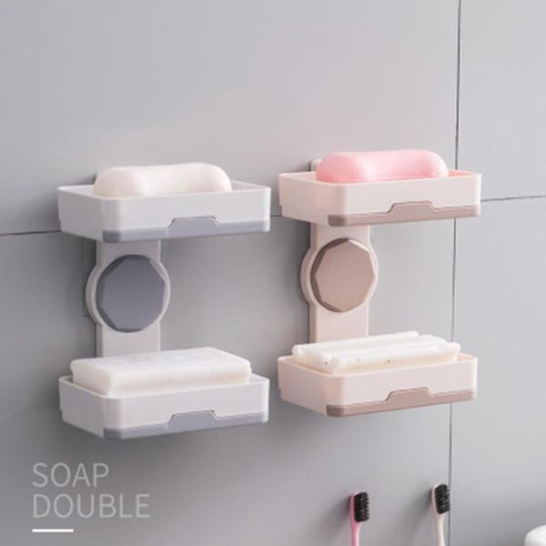rotating creative drain double soap dish rack wall-mounted punch box plastic storage container arrive h dishes
rotating creative drain double soap dish rack wall-mounted punch box plastic storage container arrive h dishes