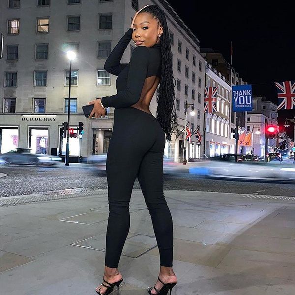 jumpsuit women clothing 2021 autumn solid color black hollow out backless rompers jumpsuits club outfits women's &, Black;white
jumpsuit women clothing 2021 autumn solid color black hollow out backless rompers jumpsuits club outfits women's &, Black;white