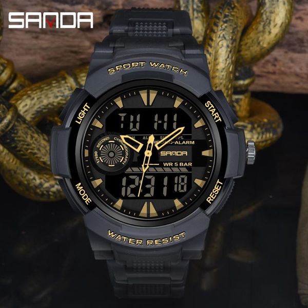 wristwatches sanda style men digital watch military sports watches fashion waterproof electronic wristwatch mens 2021 relogios, Slivery;brown
wristwatches sanda style men digital watch military sports watches fashion waterproof electronic wristwatch mens 2021 relogios, Slivery;brown