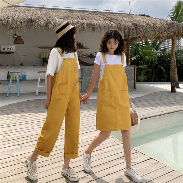 2021korean version of womens denim overalls + thin sloppy skirt girlfriend skirt pure black and yellow wild college style, Black;white
2021korean version of womens denim overalls + thin sloppy skirt girlfriend skirt pure black and yellow wild college style, Black;white