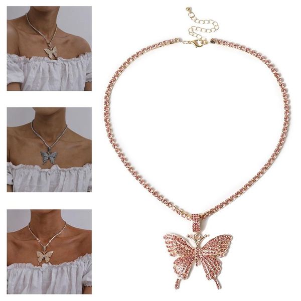 pendant necklaces 4colors rhinestone butterfly necklace link long chain pendent gifts for women chains bling hip hop fashion jewelry, Silver
pendant necklaces 4colors rhinestone butterfly necklace link long chain pendent gifts for women chains bling hip hop fashion jewelry, Silver