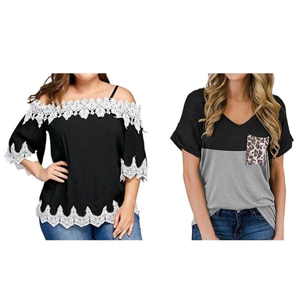 women's t-shirt women lace appliques cold shoulder tee xl with summer loose shirt ladies casual short sleeve black xxl, White
women's t-shirt women lace appliques cold shoulder tee xl with summer loose shirt ladies casual short sleeve black xxl, White
