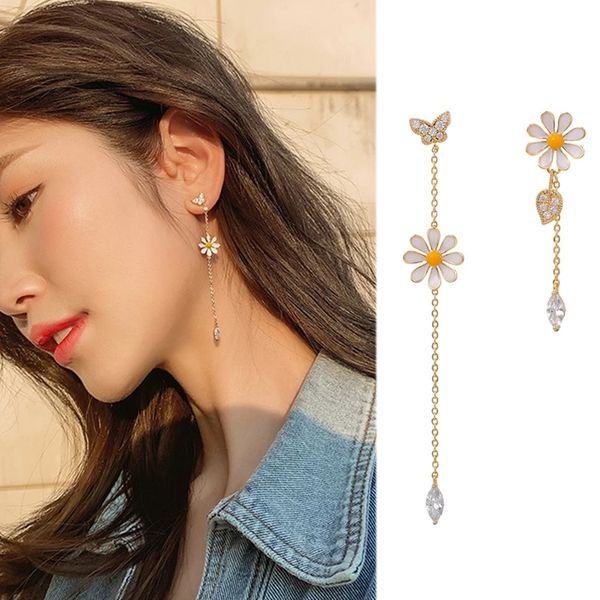korean butterfly daisy earrings girls long temperament earrings high sense tassel asymmetric earrings jewelry for women, Silver
korean butterfly daisy earrings girls long temperament earrings high sense tassel asymmetric earrings jewelry for women, Silver