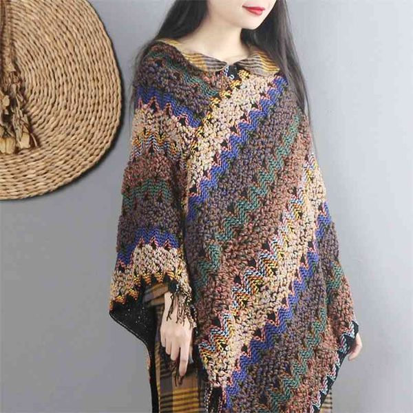 national style retro literary fan pullover sweater women autumn and winter loose scarf lazy wind warm knitted wool shawl 210427, White;black
national style retro literary fan pullover sweater women autumn and winter loose scarf lazy wind warm knitted wool shawl 210427, White;black