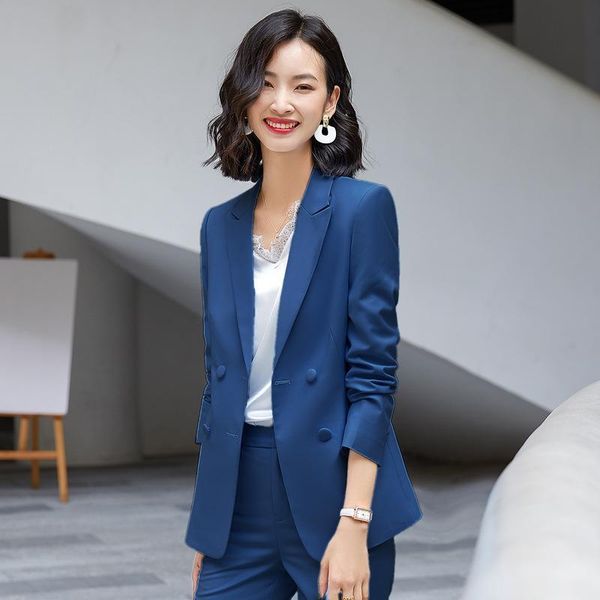 women's two piece pants autumn and winter high-quality professional suit two-piece overalls female fashion lady jacket slim trousers te, White
women's two piece pants autumn and winter high-quality professional suit two-piece overalls female fashion lady jacket slim trousers te, White