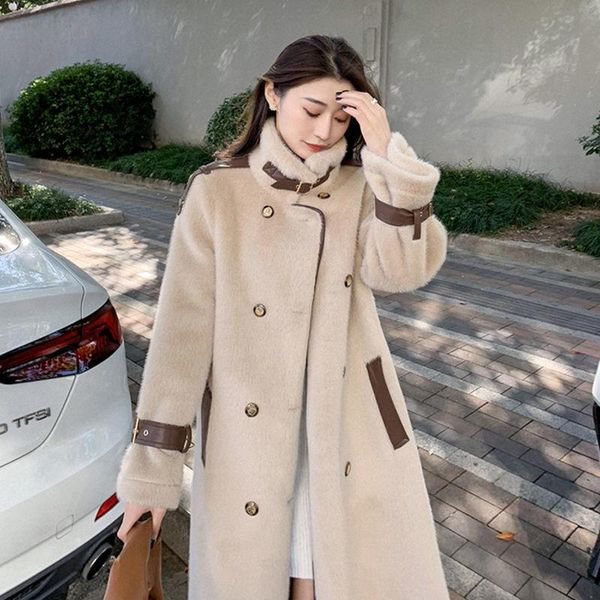 women's fur & faux herstory coat winter 2021 korean loose wild lambskin short overcoat teddy jacket women, Black
women's fur & faux herstory coat winter 2021 korean loose wild lambskin short overcoat teddy jacket women, Black