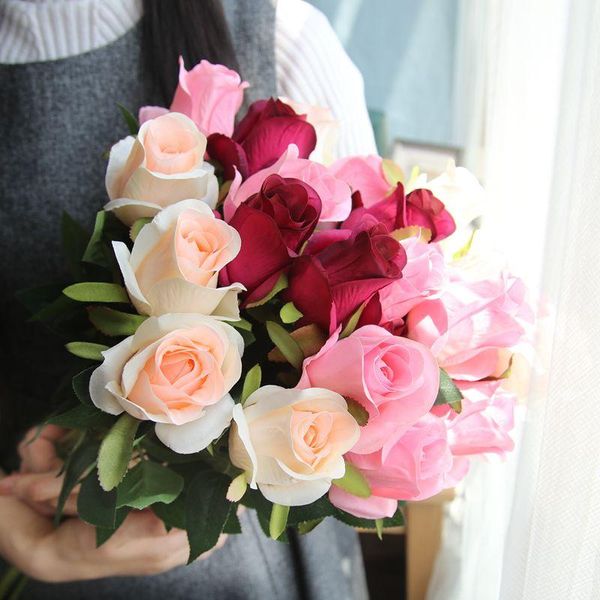 decorative flowers & wreaths long branch rose artificial flower fake roses bridal bouquet wedding festival party diy home decoration silk
decorative flowers & wreaths long branch rose artificial flower fake roses bridal bouquet wedding festival party diy home decoration silk