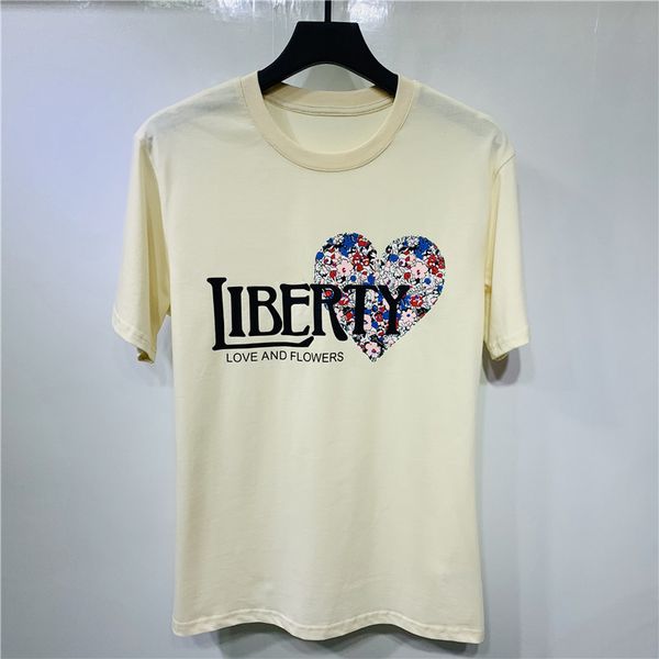 20fw spring summer and europe usa fashion flowers liberty tee t shirt women street casual love heart cotton ts, White;black
20fw spring summer and europe usa fashion flowers liberty tee t shirt women street casual love heart cotton ts, White;black