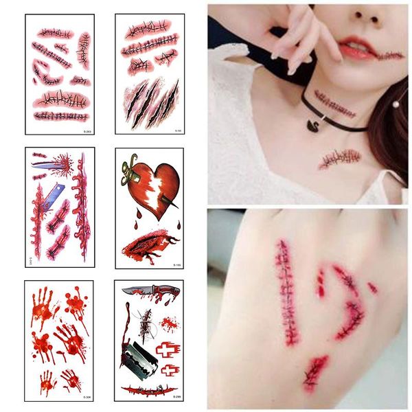 temporary tattoo sticker halloween decor fake scary bloody wound stitched scar waterproof for party supplies sashes
temporary tattoo sticker halloween decor fake scary bloody wound stitched scar waterproof for party supplies sashes