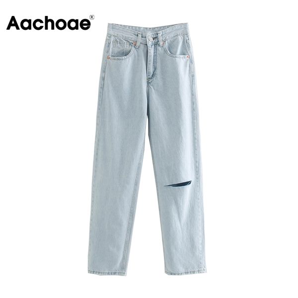 aachoae high waist straight hole jeans women streetwear long cowboy pants ladies denim trousers bottoms jeans mujer 210413, Blue
aachoae high waist straight hole jeans women streetwear long cowboy pants ladies denim trousers bottoms jeans mujer 210413, Blue