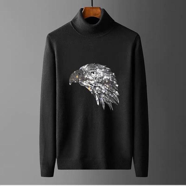 men's sweaters personality style turtleneck winter drilling sweater cashmere sweatshirt slim keep warm pullover brand, White;black
men's sweaters personality style turtleneck winter drilling sweater cashmere sweatshirt slim keep warm pullover brand, White;black