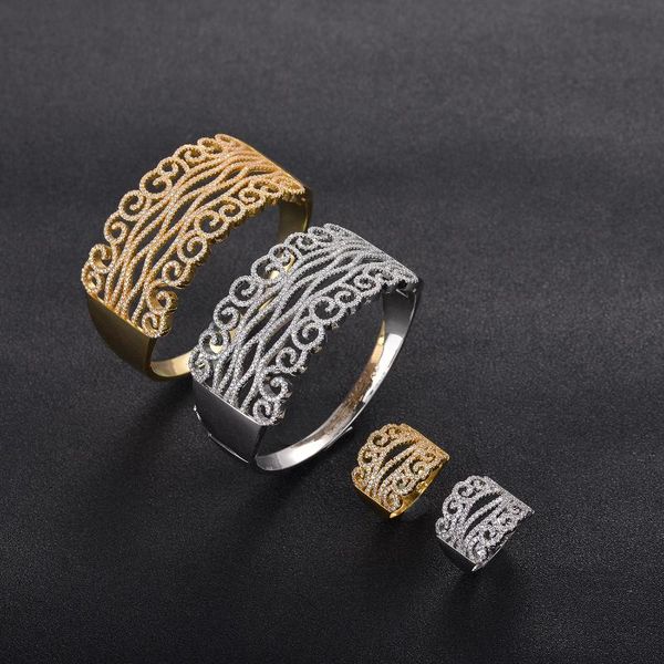earrings & necklace jewelry set bracelet ring lady diamond european and american high-end design temperament accessories, Silver
earrings & necklace jewelry set bracelet ring lady diamond european and american high-end design temperament accessories, Silver