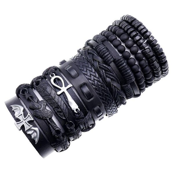 charm bracelets 12pcs / set black wrap woven fashion handmade men women leather bracelet bangle wholesale jewelry gift, Golden;silver
charm bracelets 12pcs / set black wrap woven fashion handmade men women leather bracelet bangle wholesale jewelry gift, Golden;silver