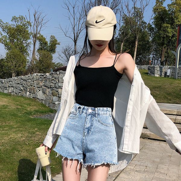 women's high waisted jeans shorts summer 2020 new a-line wide leg loose and thin, wear rough hem pants, White;black
women's high waisted jeans shorts summer 2020 new a-line wide leg loose and thin, wear rough hem pants, White;black