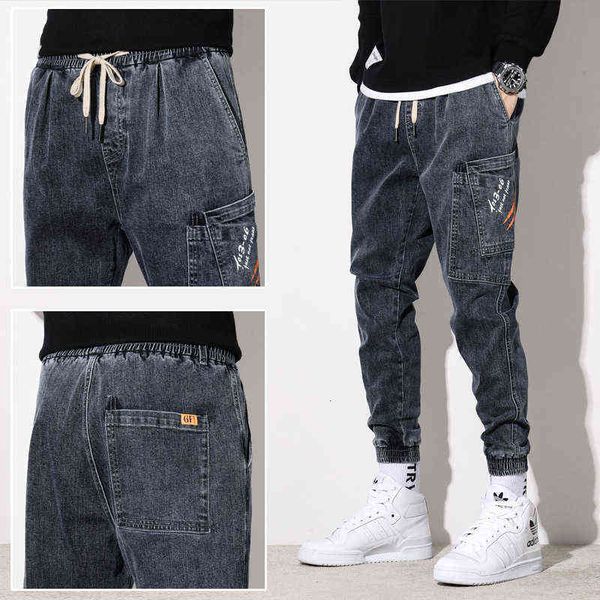 men's jeans men's loose legged sweatpants cropped jeans autumn work cloth casual harlan pants men's, Blue
men's jeans men's loose legged sweatpants cropped jeans autumn work cloth casual harlan pants men's, Blue