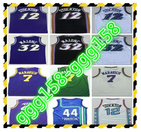 1996 #7 pete maravich jersey purple 12 john stockton white 32 karl malone black blue 44 pistol retro basketball jerseys, Black;red
1996 #7 pete maravich jersey purple 12 john stockton white 32 karl malone black blue 44 pistol retro basketball jerseys, Black;red