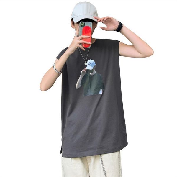 summer men vest breathable loose round neck sleeveless printing tanks fashion casual sports, White;black
summer men vest breathable loose round neck sleeveless printing tanks fashion casual sports, White;black