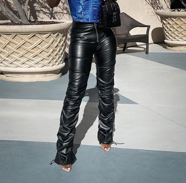 women's pants & capris women stretch faux pu leather stacked elegant high waist female drawstring ankle pleated trousers ruched zipper, Black;white
women's pants & capris women stretch faux pu leather stacked elegant high waist female drawstring ankle pleated trousers ruched zipper, Black;white