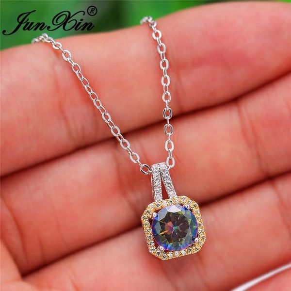 pendant necklaces mystic rainbow crystal necklace geometric square for women gold silver color metal yellow stone wedding choker
pendant necklaces mystic rainbow crystal necklace geometric square for women gold silver color metal yellow stone wedding choker