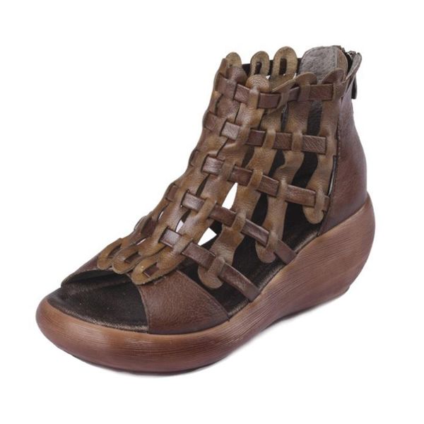 summer sandals women shoes genuine leather casual breathable zip booties designer luxurious wedges for, Black
summer sandals women shoes genuine leather casual breathable zip booties designer luxurious wedges for, Black