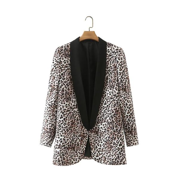 women's suits & blazers women autumn winter leopard print long blazer jacket female shawl collar pocket chic casual fashion loose casac, White;black
women's suits & blazers women autumn winter leopard print long blazer jacket female shawl collar pocket chic casual fashion loose casac, White;black