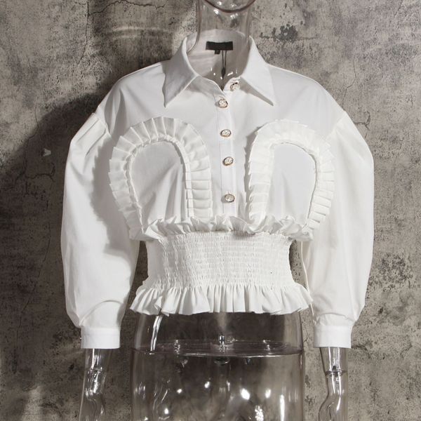women's tanks & camis vintage puff sleeve short woman bloues button white ruched slim waist autumn new elegant ladies r8t4
women's tanks & camis vintage puff sleeve short woman bloues button white ruched slim waist autumn new elegant ladies r8t4